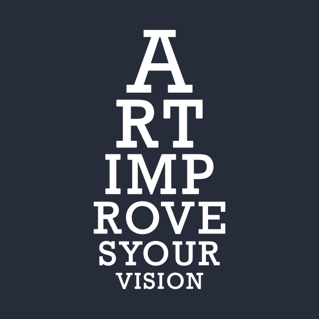 Art Improves Your Vision Eyechart in White by Compassandbliss