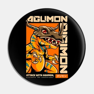 Agumon Friendship Art Pin