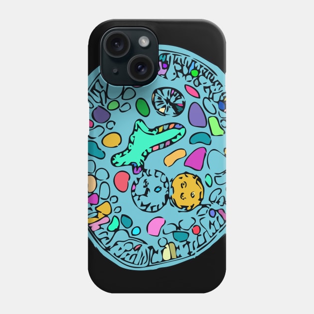 Psychedelic Worm Mandala Phone Case by RosArt100