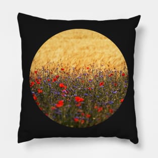 Poppies, Wheat and Cornflowers Pillow