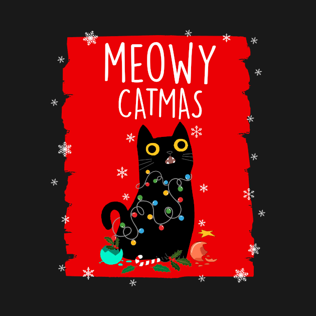 Meowy Catmas Merry Christmas Cat Lover by TuckerMcclainKNVUu