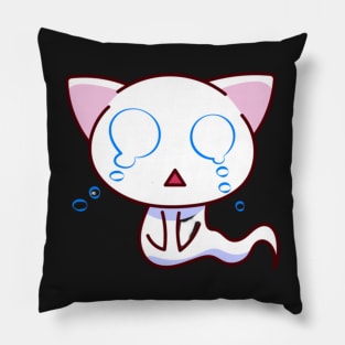 Cat Ghost Crying Pillow