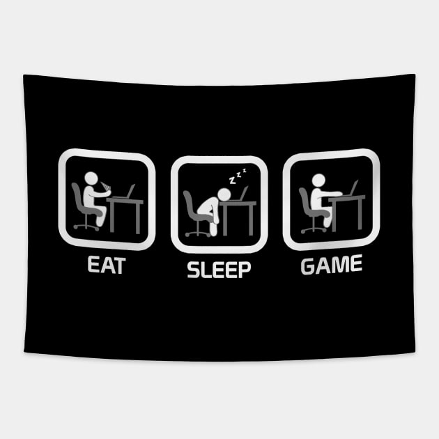 Eat, Sleep, Game (PC) Tapestry by TheHookshot