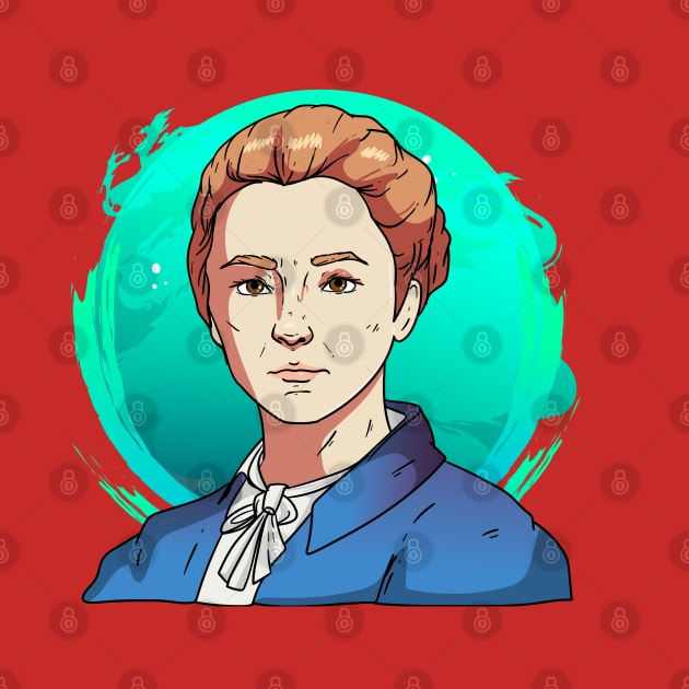 Marie Curie Cartoon by Mako Design 
