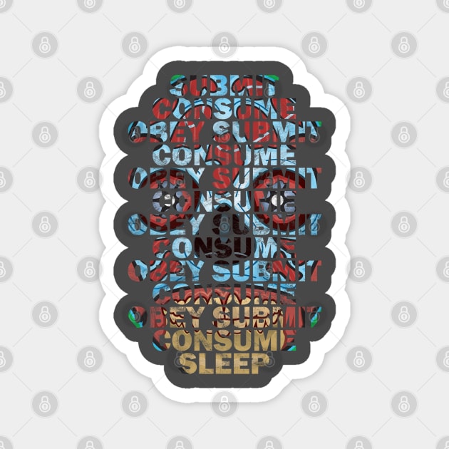 SUBMIT OBEY SLEEP Magnet by Gimmickbydesign