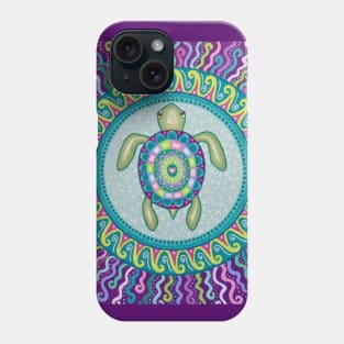 Psychedelic Turtle Mandala Phone Case