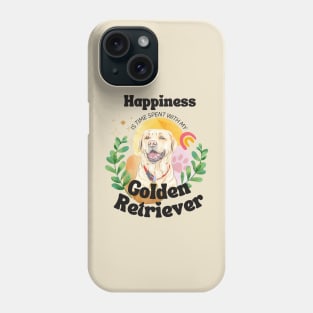 Happiness with English Mini Golden Retriever Mom Dog Mom Goldador Golden Mom Phone Case