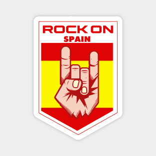 Rock On Spain State Flag Magnet