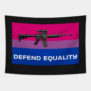 Defend Equality (Bisexual Flag)| First Amendment| Cool and Cute Stickers| T-Shirts Tapestry