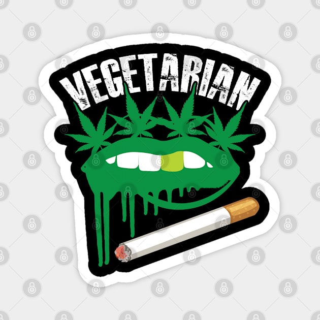 Vegetarian THC Magnet by DavidBriotArt