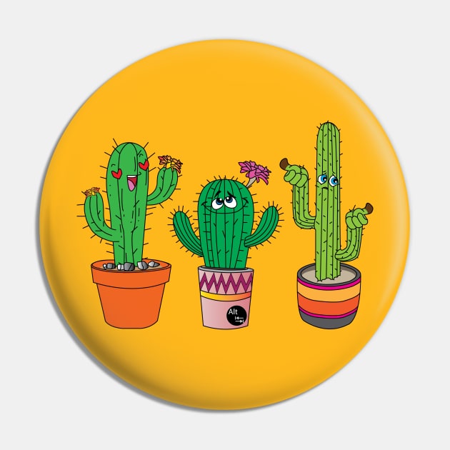 Brown Thumb Cactus Pin by AltTabStudio