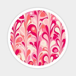 Retro Celebration Marbled Circle Magnet