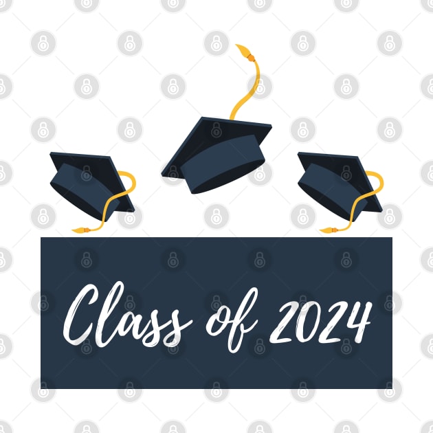 Class Of 2024. 2024 Design for Class Of/ Senior/ Graduation. Navy by That Cheeky Tee