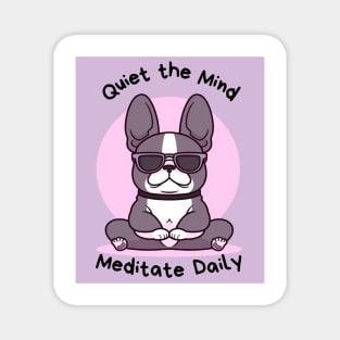 Kawaii Cute Yoga Meditating bullgod Magnet