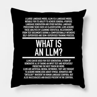 LLMs Defined - Large Language Model - AI Pillow
