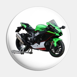 Ninja ZX10R Bike Illustration Pin