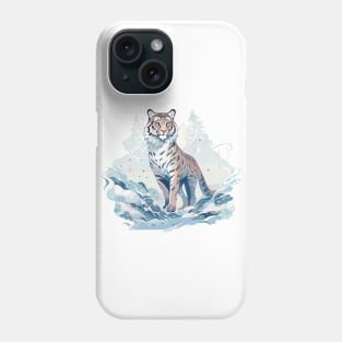 Tiger in Winter Wonderland Phone Case