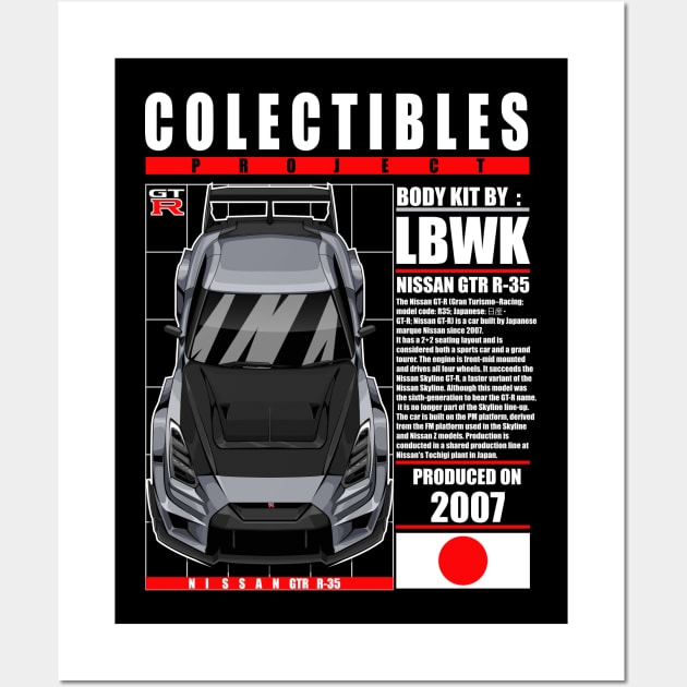 JDM LBWK NISSAN GTR R-35 METALIC SILVER - Nissan Gtr R35 - Posters and ...