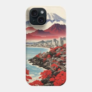 Kagoshima Japan Travel Vintage Tourism Poster Phone Case