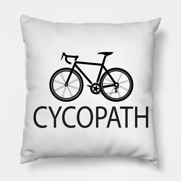 Cyclist - Cycling Cycopath Pillow by Kudostees