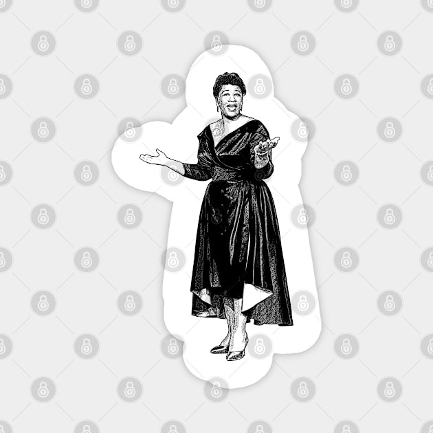 Ella Fitzgerald Magnet by Tina Rogers Arts