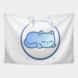 Cute Cat Kitten Kitty in Space Galaxy Tapestry