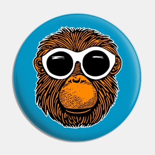 Monkey With Shades Pin