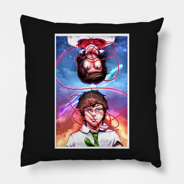 String of Connections (Your Name) Pillow by Arcanekeyblade5