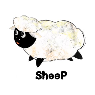 Cute Sheep farm animal for kids Liam Fitzpatrick T-Shirt