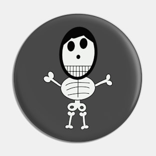 Cute skeletons doodle style Pin