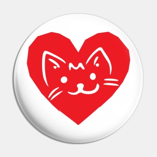 Cat Heart Gift Pin