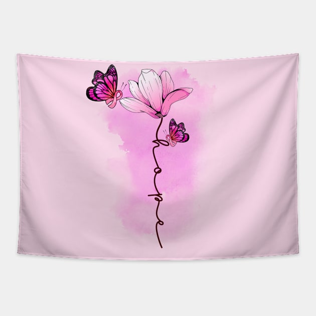 In October We Wear Pink Tapestry by Myartstor 