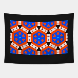 bright colorful geometric pattern Tapestry