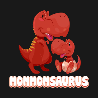 Mamasaurus Mommy & Baby Girl T-Rex Dinosaurs T-shirt MOMMOMSAURUS T-Shirt