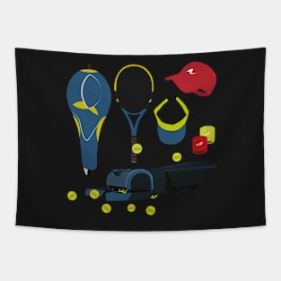 Tennis Accessories Stickers Tapestry