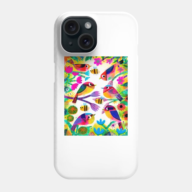 Birds, Bees and Blossoms Phone Case by Gareth Lucas