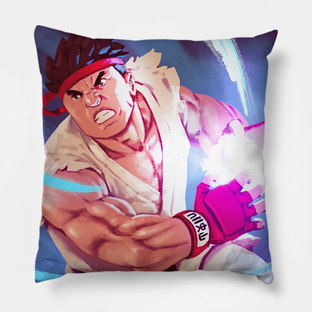 Angry Ryu Pillow by HeyJay