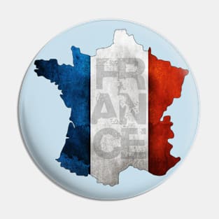 Grunge Style France Design Pin