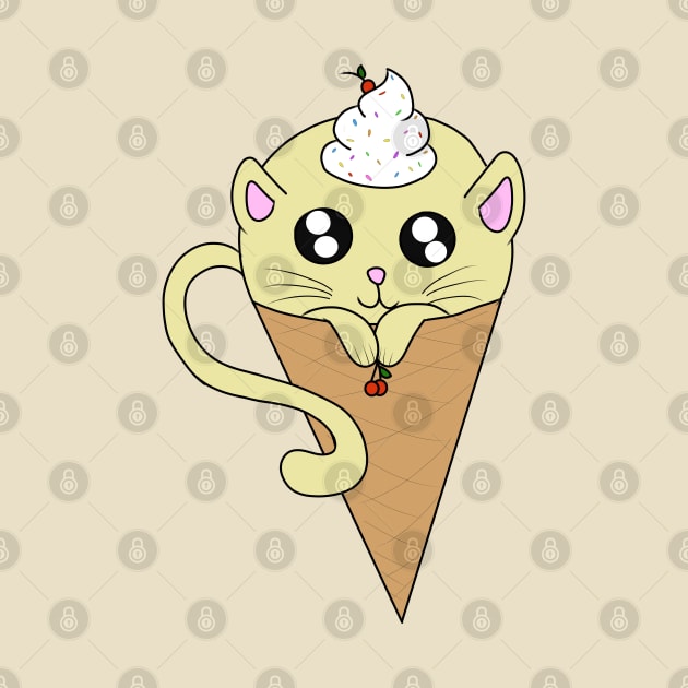 Ice Cream Cat by LillyTheChibi