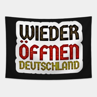 Reopen Germany German Flag Colors Typography Tapestry