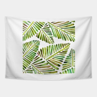 Green Banana Leaves Pattern Tapestry