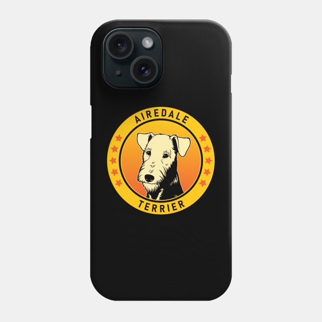 Airedale Terrier Dog Portrait Phone Case by millersye