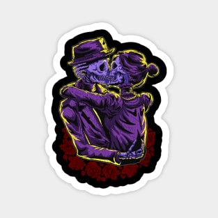 Kissing Skeletons Halloween or Day of the Dead Gift Magnet