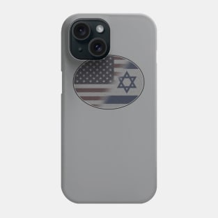 American and Israeli Flag Blended in Oval Phone Case