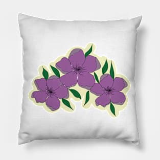 purple flowers in spring Pillow