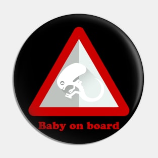 Baby Alien On Board Pin