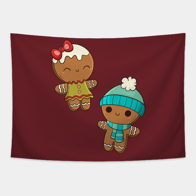 Gingerbread Buddy Cookie Tapestry by islander