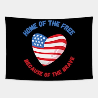Home of the free because of the brave Tapestry