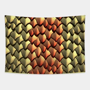 Golden Dragon Scales Tapestry