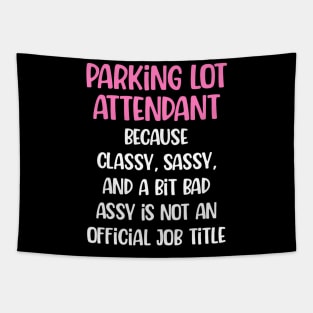 Parking Lot Attendant, Female Parking Lot Attendant Tapestry